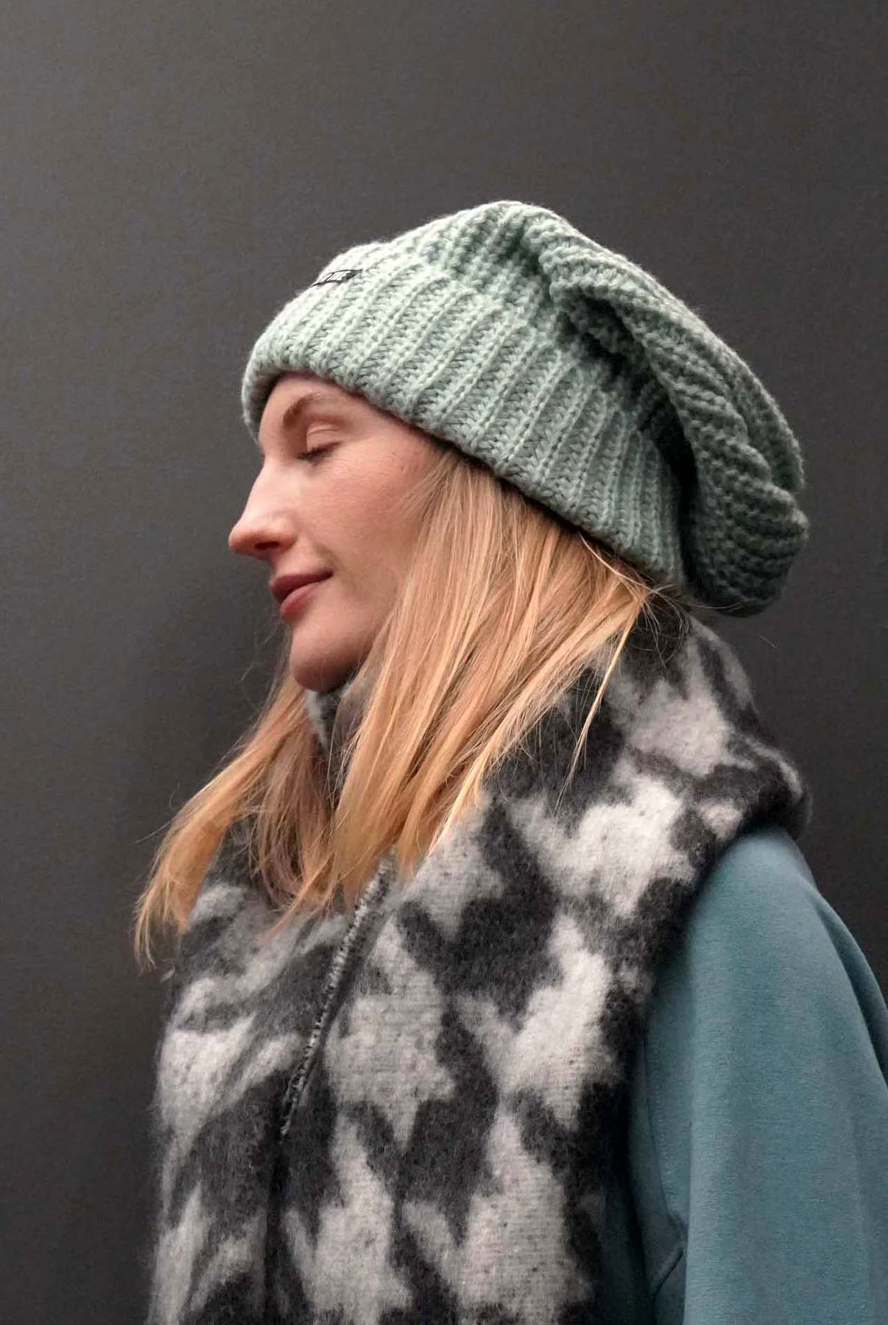 针织大廓形毛线帽