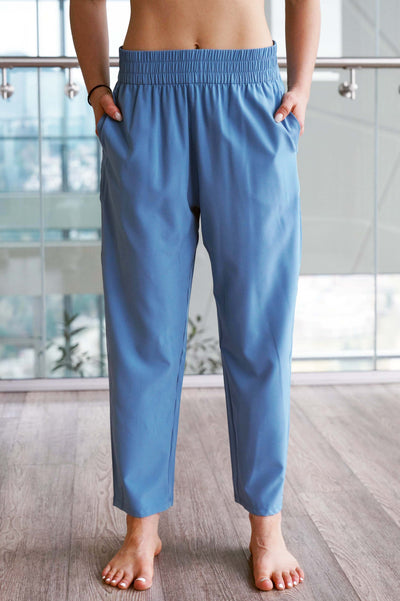 RAINA WOVEN ANKLE CROPPED PANT - J76 Bamboo Wear