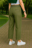 REBECCA WOVEN ANKLE CROPPED PANT - J76 Bamboo Wear