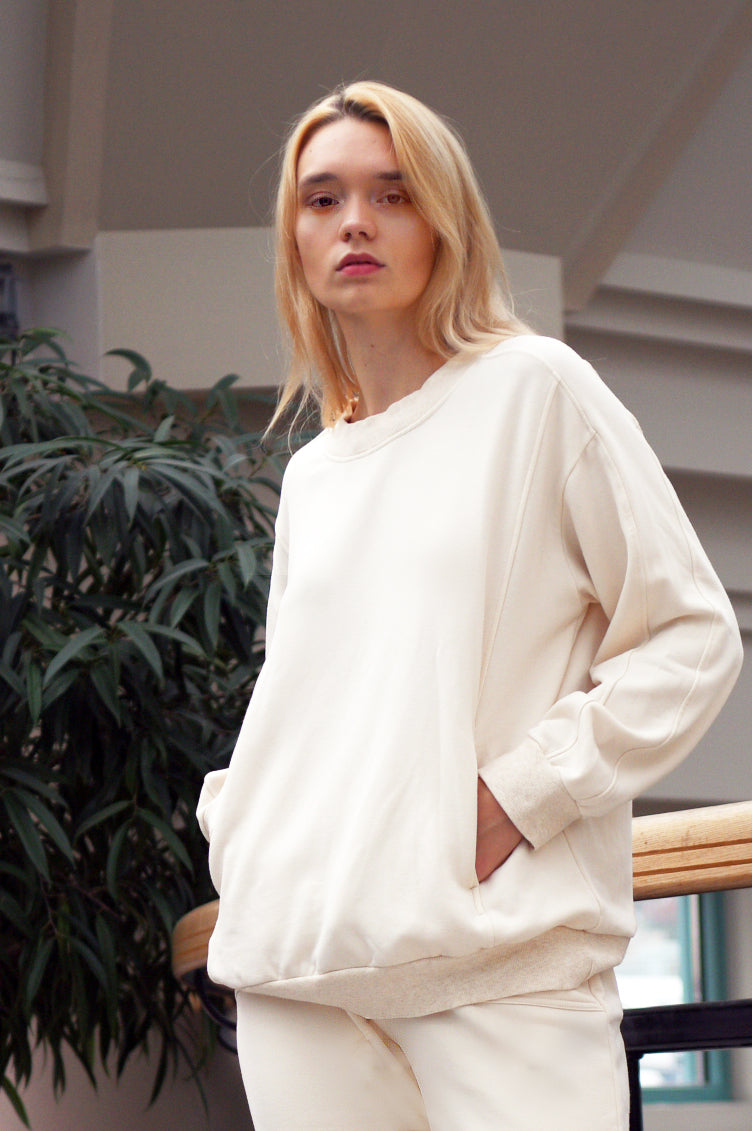 RILEY BAMBOO-BLEND OVERSIZED SWEATSHIRT (Final Sale)