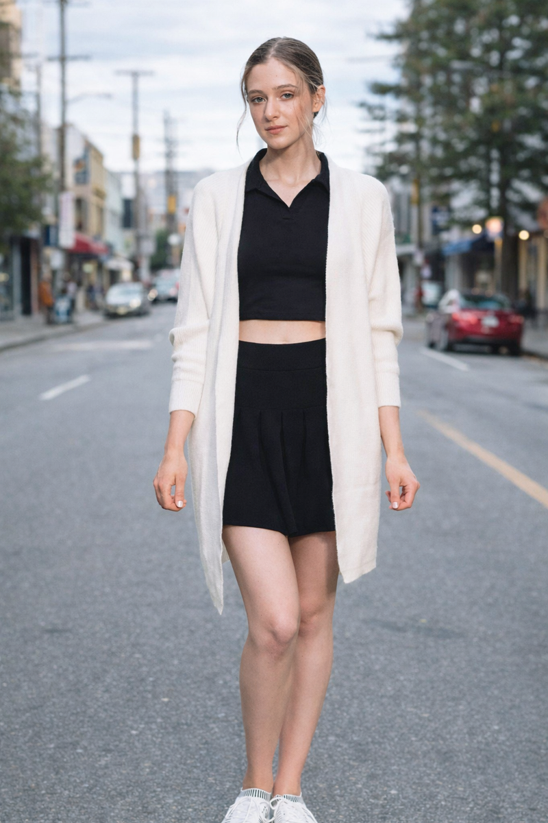 SAMANTHA 镂空针织开衫