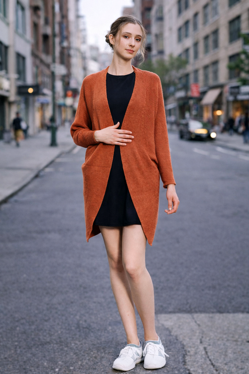 SAMANTHA OPEN KNIT CARDIGAN-Restocked