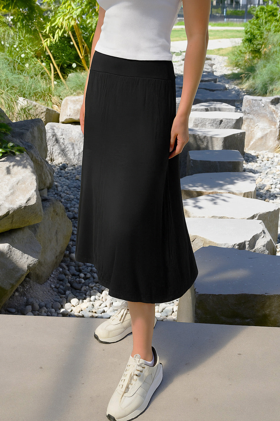 SARA BAMBOO-BLEND SKIRT - J76 Bamboo Wear