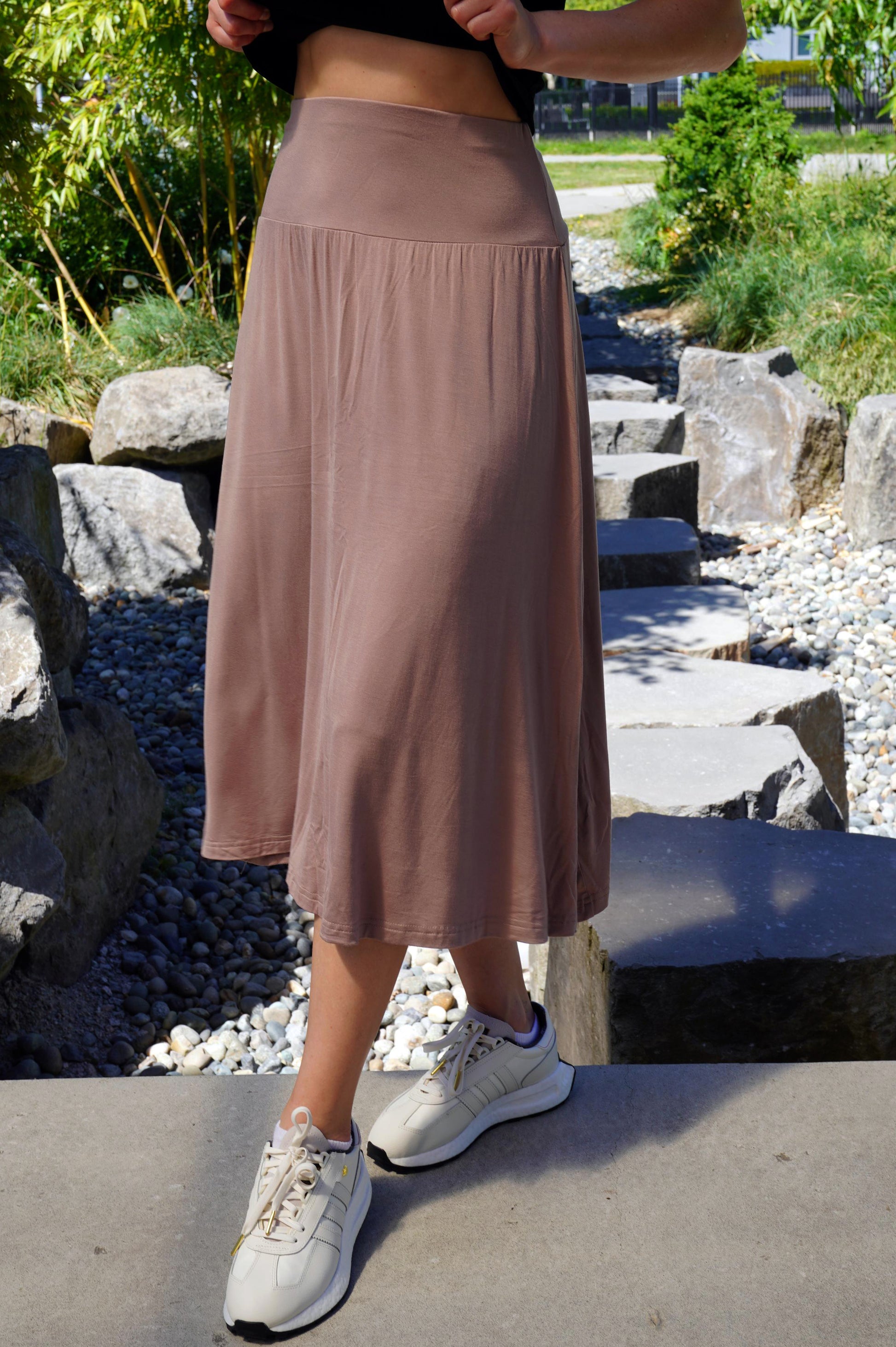 SARA BAMBOO-BLEND SKIRT