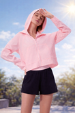 SHELLY UV WOVEN HOODIE JACKET - J76 Bamboo Wear