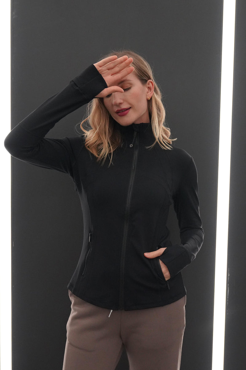 TALIA FLEECE-LINED SLIM FIT JACKET - J76 Bamboo Wear