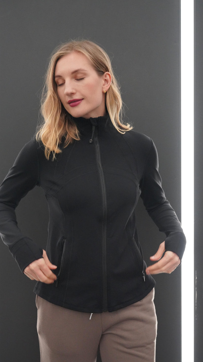 TALIA FLEECE-LINED SLIM FIT JACKET - J76 Bamboo Wear