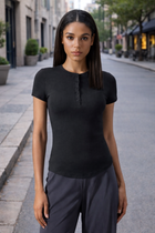 TAMIA BAMBOO-BLEND RIBBED TEE - J76 Bamboo Wear