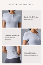 TAMIA BAMBOO-BLEND RIBBED SLIM FIT TEE - J76 Bamboo Wear