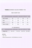 TAMIA BAMBOO-BLEND RIBBED SLIM FIT TEE - J76 Bamboo Wear
