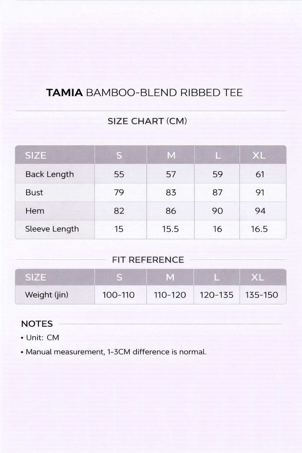TAMIA BAMBOO-BLEND RIBBED SLIM FIT TEE - J76 Bamboo Wear