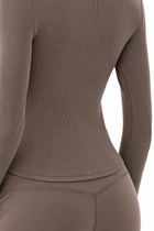 Tamia Bamboo-Blend  Ribbed Henley Long Sleeve Tee - J76 Bamboo Wear