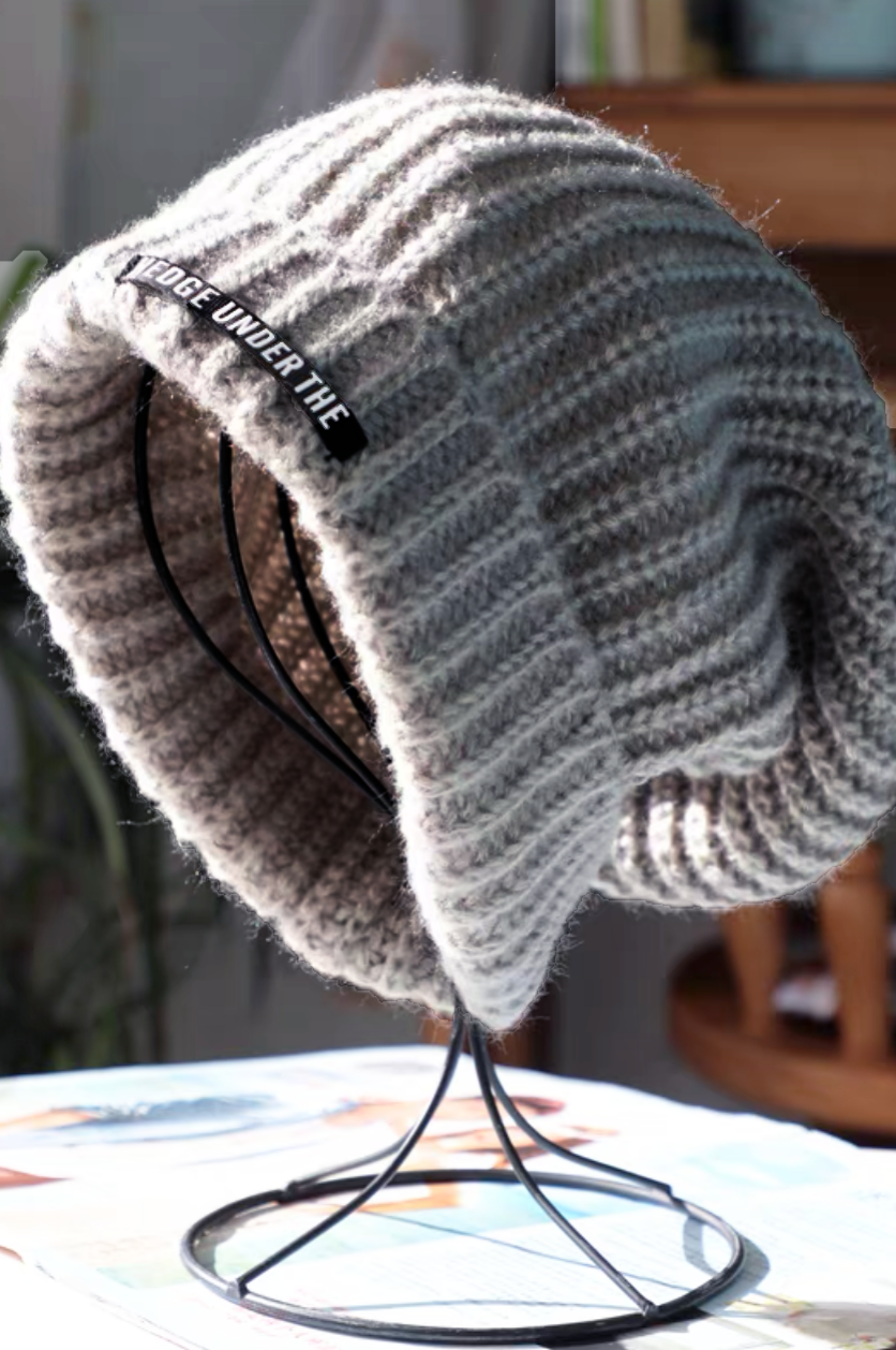 针织大廓形毛线帽