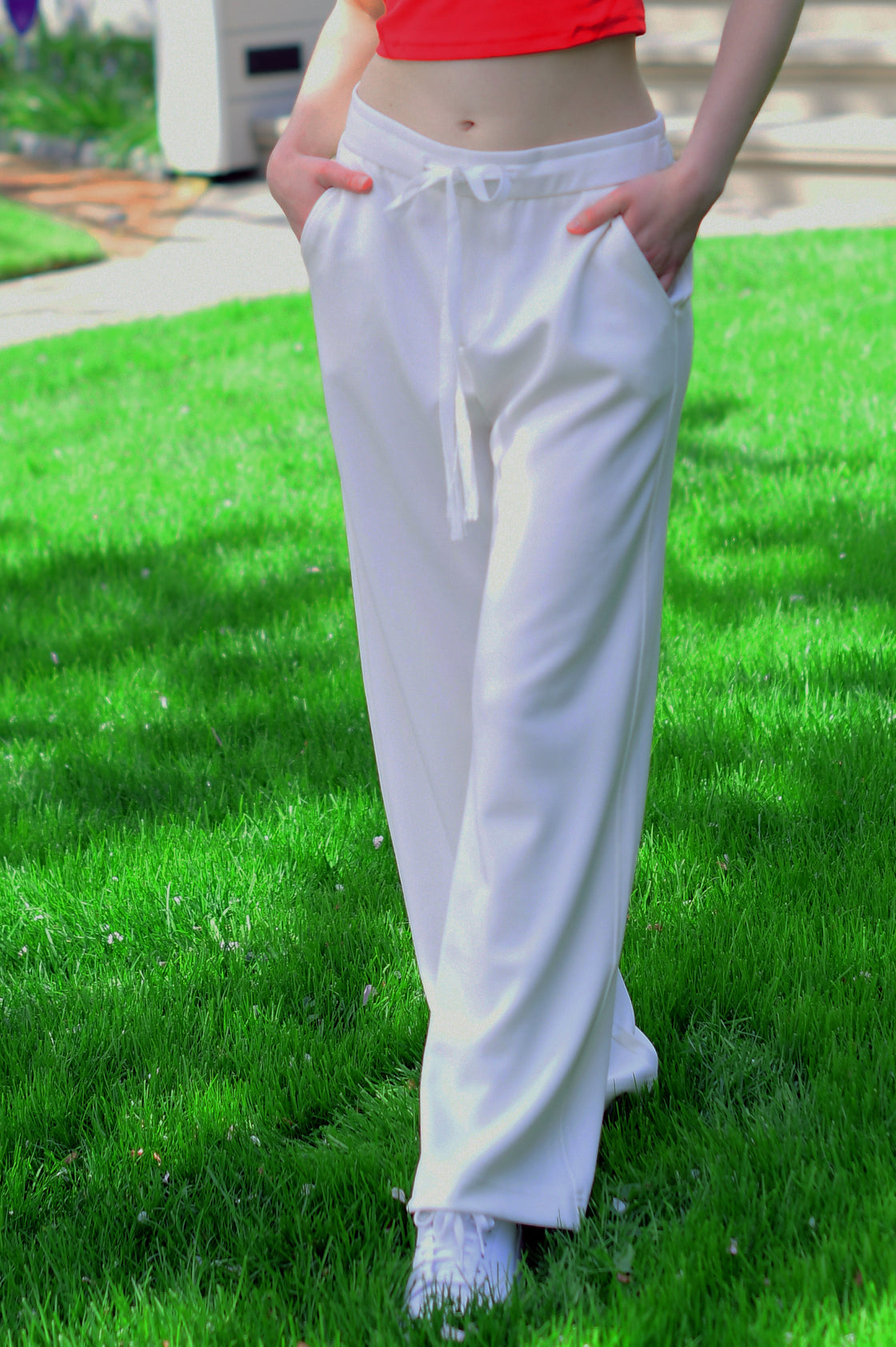 TULLE VEGAN SILK BAMBOO-BLEND PANTS