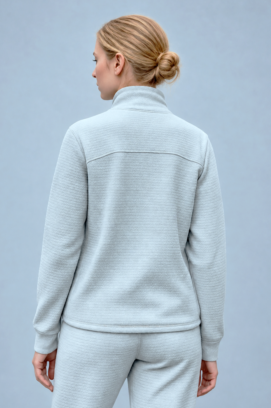 Waffle-Knit Sports Jacket