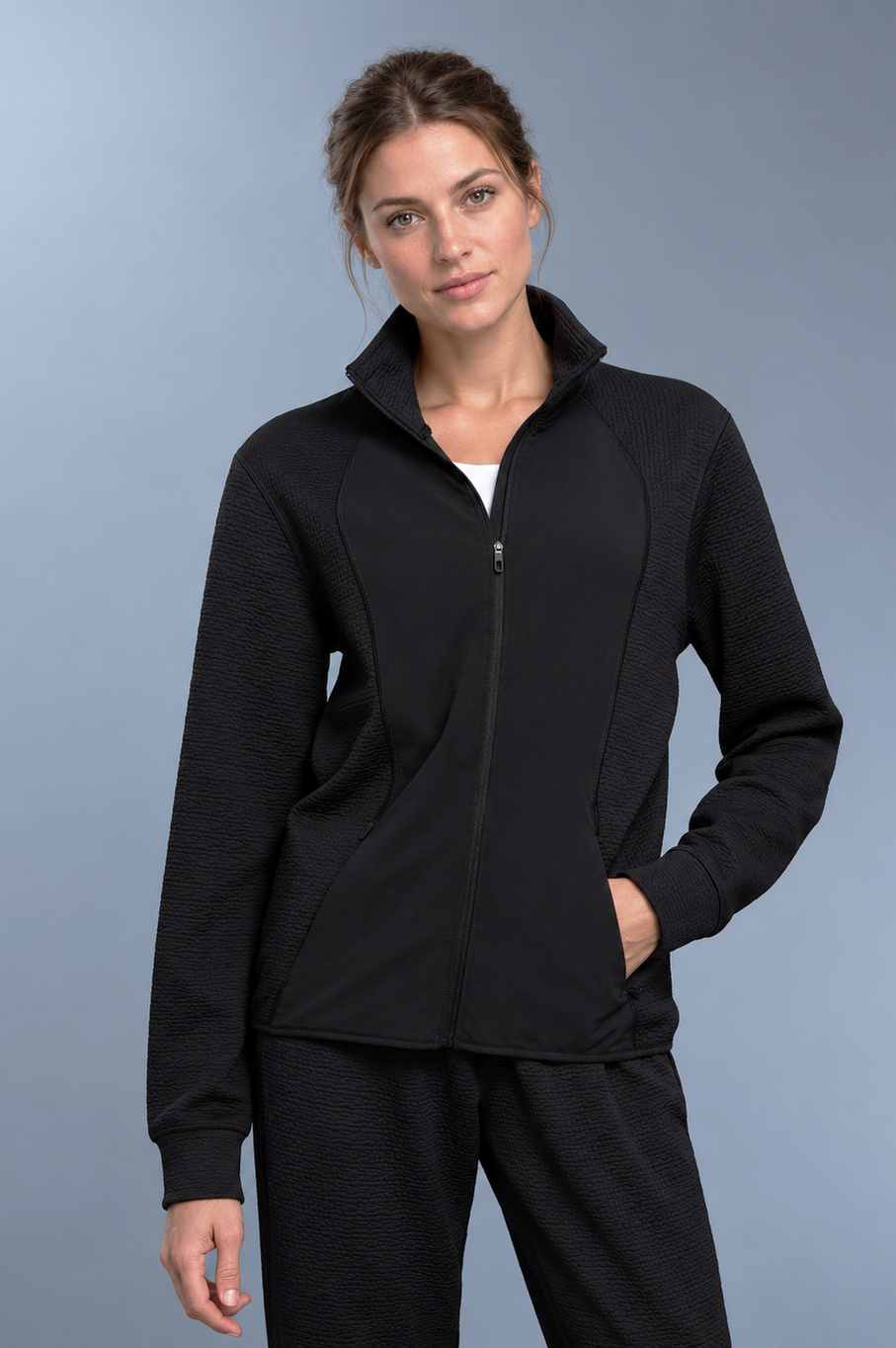 Waffle-Knit Sports Jacket - J76 Bamboo Wear
