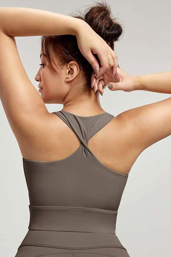 YASMINE TWIST CROP TANK – EXTENDED SIZES