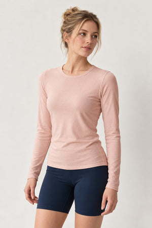 Elara Bamboo-Blend Long-Sleeve Top