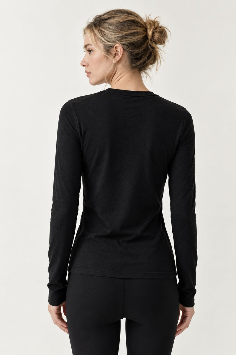 Elara Wool-Modal Long-Sleeve Top