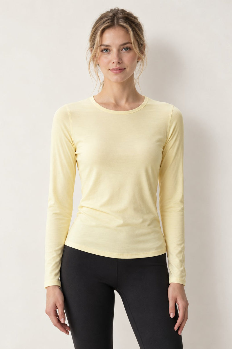 Elara Wool-Modal Long-Sleeve Top