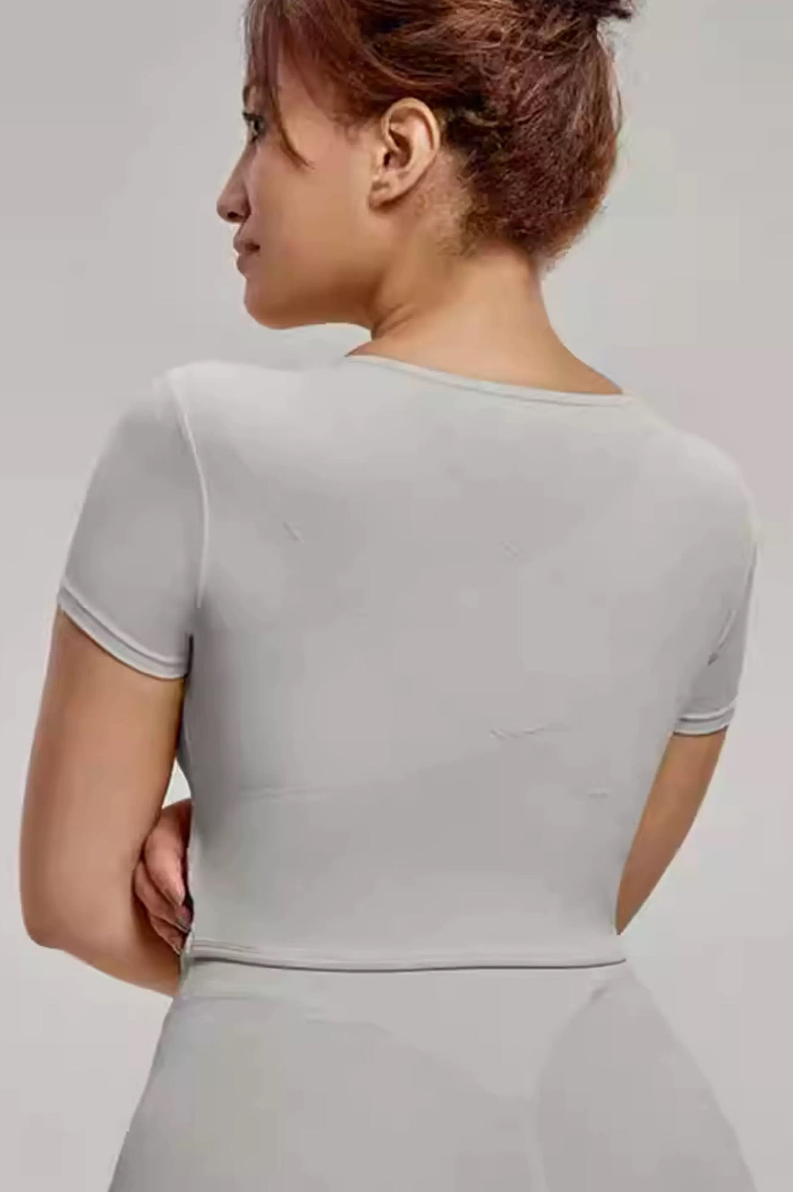 CAMILIA CROP TEE-BUILTIN BRA – EXTENDED SIZES