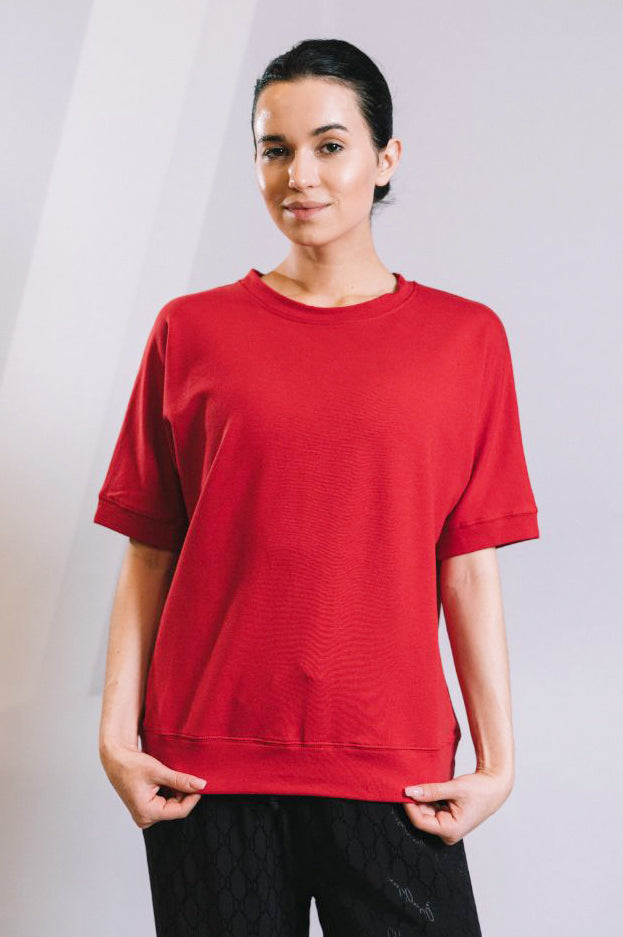 EVELYN BAMBOO FRENCH TERRY TOP - J76 Bamboo Wear